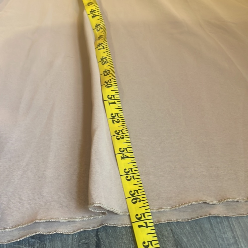 Tan tie front cut out, split hem, short sleeve maxi dress, Large - Picture 10 of 13